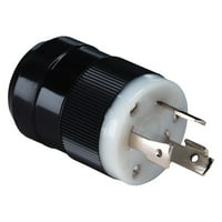 Marinco 5279 15 Amp 125 Volt Flanged Outlet Receptacle Straight Bla